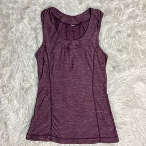 Lululemon Dash Ruffled Back Heathered Purple Tank Small